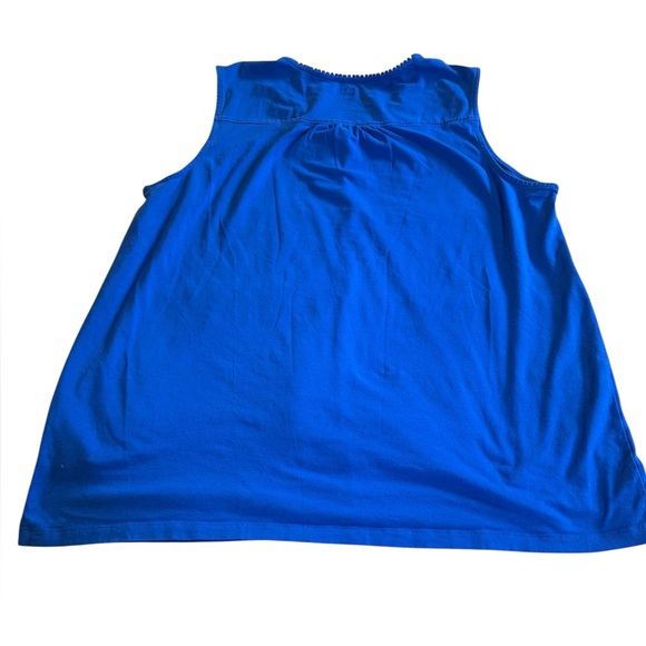 2/$30 Lands End Sz L  14-16 Blue Sleeveless Women's Top - Picture 3 of 8